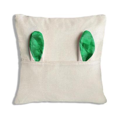 China Pillowcovers Bunny Ears Pillow Cushion Thermal Pillow Case Easter PORTABLE Canvas Pillowcases Transfer Pocket Sublimation for sale