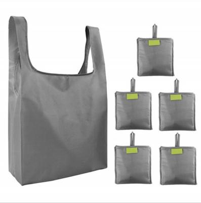 China Large Size Grocery Bags Folding Portable Lightweight Oxford Cloth Foldable Durable Foldable Reusable Shopping Bag for sale