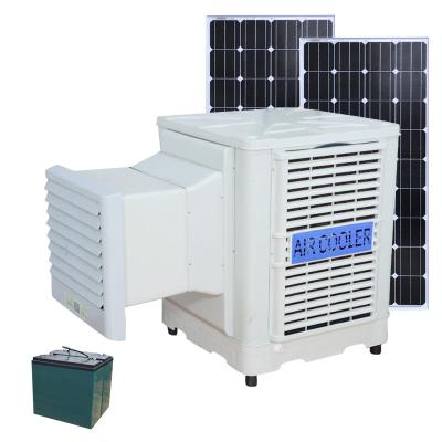 China food & DC 12v 24v Solar Desert Beverage Plant Rechargeable AC 220v Evaporative Air Cooler for sale