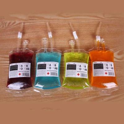 China Disposable Funny Blood Bags Empty Blood Vampire Spout Bag, Juice Drinking Spout Pouch, Club, Bar, Cocktail, Halloween Party Use for sale