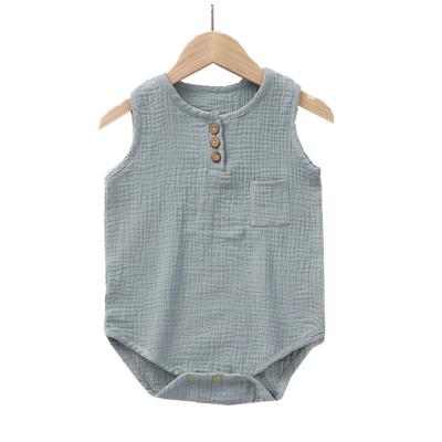 China Summer Infant Designer Clothes Toddler Baby Romper Baby Ruffle Sleeveless Baby Romper Jumpsuit Infant Clothing for sale