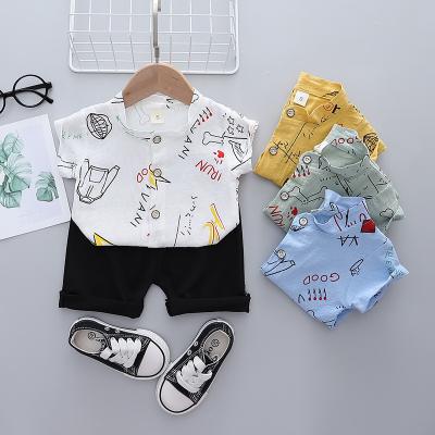 China Comfortable Breathble Kids Summer Clothing Set Shorts 2 Piece Toddler Infant Boy Summer Clothes Baby Boy Summer Clothes for sale