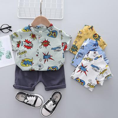 China Comfortable Breathble Toddler Summer Kids Outfits Boy Clothes Shorts Shirt 2 Pieces Baby Clothes Set Infant Kids Clothes Set for sale