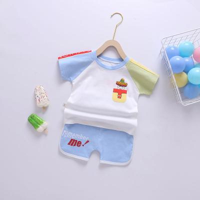 China Breathble Toddler Fashion Cozy Toddler Clothes Baby Short Sleeve Top and Shorts 100% Cotton 2 Piece Pajama Sets for sale