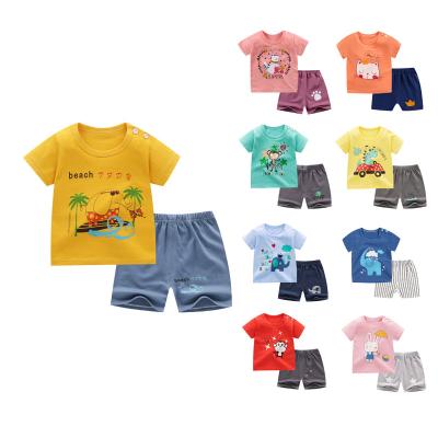 China Chinese Style Kids Summer Clothing Set Shirt Printed Shorts Sets Little Boy Clothing Toddler Baby Boy Clothes for sale