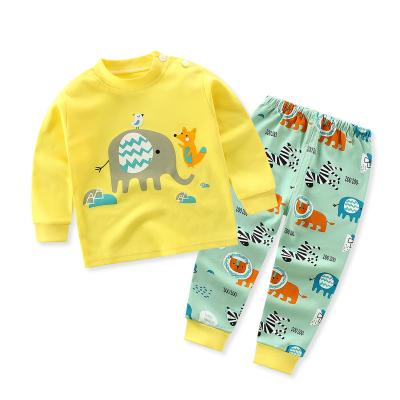 China 2020 Chinese Style Children Pajamas Cotton Children Sleepwear Set Cute Cartoon Children Pajamas Suit Clothes For Kids Girls for sale