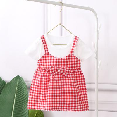 China Washable Little Toddler Girl Dress Spring Summer Short Sleeve Dresses 2 Year Summer Girls Dress Cotton Toddler Girl Dress for sale