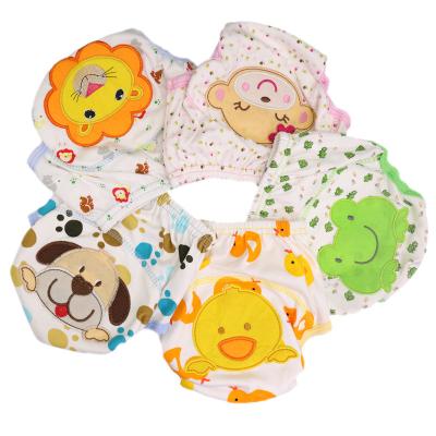 China Embroidered Waterproof Baby Pants Strong Absorbent Toddler Potty Training Pants Underwear Cotton Baby Potty Training Pants for sale