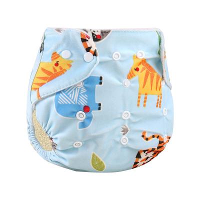 China Printed Washable Reusable Baby Training Pants Leak Proof Babies Diaper Pants Button Side Snaps On Potty Underwear For Baby for sale