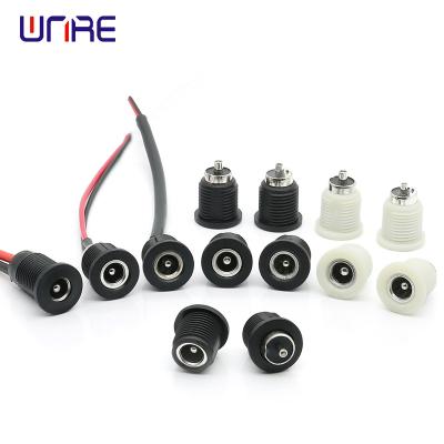 China DC 022D Power Charger Power Socket Socket Female Connector With Nut Panel Mount Jack Adapter Black /White for sale