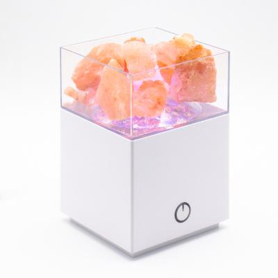 China Modern Natural Salt Led 3D Light Effect Lamp Multicolor Night Light USB Remote Control Filling for sale