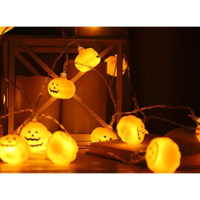 China Warehouse Holiday LED String Box Light White Power PVC Halloween Article Cable Garden Color Bulb Flash Pumpkin Lamp for sale