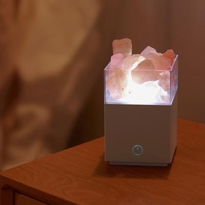 China Modern Unique Anion Generated Himalayan Led Natural Crystal Salt Lamp for sale