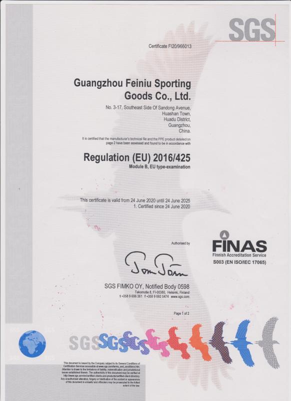 CE - Guangzhou Feiniu Sports Products Co., Ltd.