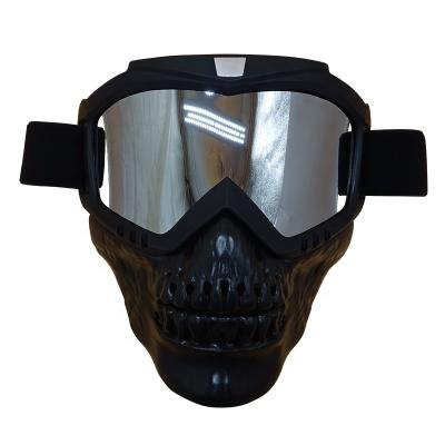 China UV Proof Large Version Goggles Motorcycle Mask Detachable Skull for sale