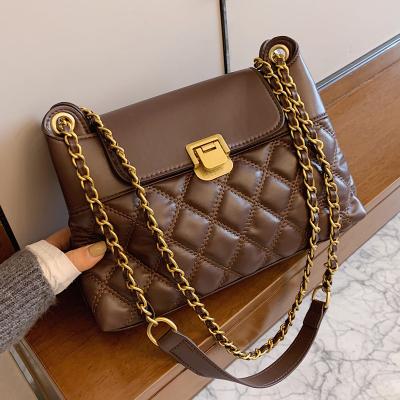 China New Arrivals Classic Style Waterproof Ladies Chain Diamond Lattice 2022 Designer Purse Women Purses and Handbags for sale