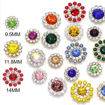 China Gold/Silver Claw Flower Rhinestones Rhinestone Bows Crystal Sew On Rhinestones For Flatback Rhinestone Buttons for sale