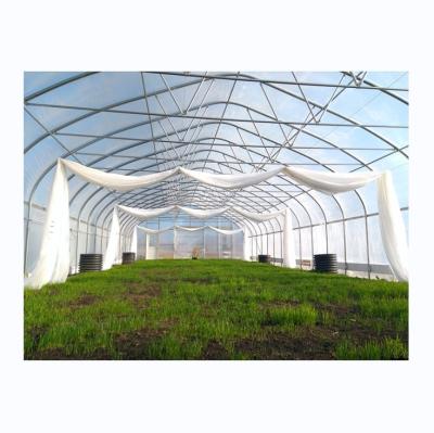 China Single Span Greenhouse Simple Frame Poly Tunnel Film Greenhouse For Agricultural for sale