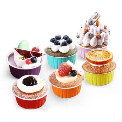 China 125ml Disposable Aluminum Foil Cake Box Cup Pastry Tart Toasted Roll Mold 125ml for sale