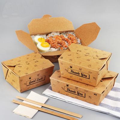 China Disposable Disposable Salad Food Paper Packaging Food Grade Food Grade Food Packaging Box for sale