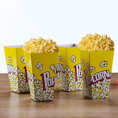 China Eco-friendly Disposable Snack Popcorn Cardboard Food Packaging Box Cinema Popcorn Quick Bucket for sale