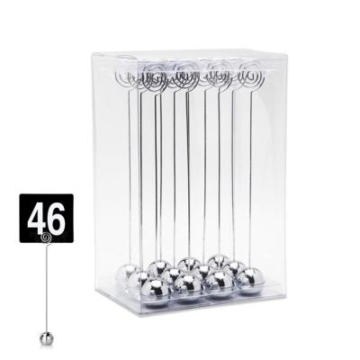 China Durable Stainless Steel Menu Card Display Stand Wedding Restaurant Table Number Holder12pcs/set for sale