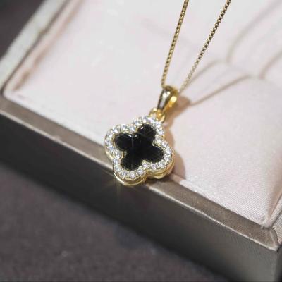 China Wholesale CLASSIC Four Leaf Clover Jewelry 925 Women's Necklace S925 Pendant Jewelry Sterling Silver Acrylic And Zircon for sale