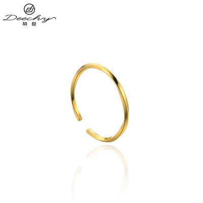 China Wholesale FASHIONABLE 925 Sterling Silver Plated Female Personality Mobius Twisted Copper Ring With Adjustable Size Mobius Ring for sale