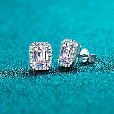 China Imitation Diamond Snowflake Heart Six Claw Wholesale VVS Diamond Stud Earring 925 Silver Heater Cut Moissanite Stud Earrings For Women Men Fine Jewelry for sale