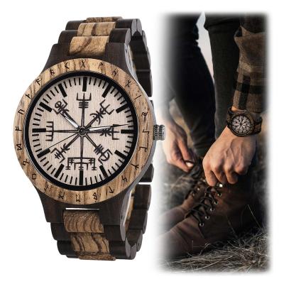 China Wood Viking Vegvisir Adjustable Length Wooden High Quality Men's  Watch for sale