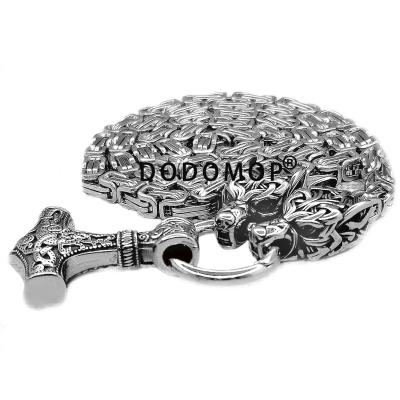 China VIKINGS VIKINGS Stainless Steel Viking Jewelry Factory Celtic Wolf Thor Hammer Pendant Necklace for sale