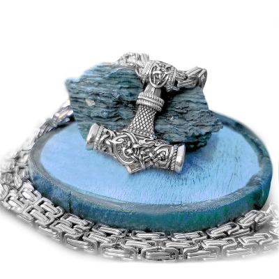 China VIKINGS Mjolnir Wholesale Custom Stainless Steel Mens Norse Viking Thor hammer Pendant Necklace Celtic Knot for sale