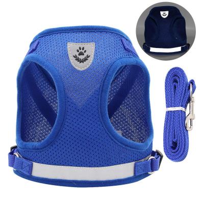 China Quick Release Pet Suppliers Wholesale  Custom Mesh Nylon Breathable Pet Vest Adjustable Reflective Dog Harness for sale