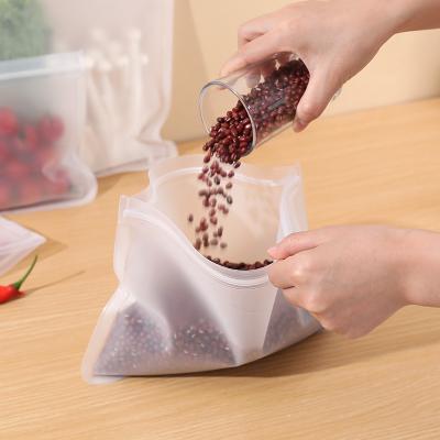 China Wholesale Waterproof Peva Silicone Valve Bag Waterproof Reusable Food Storage Bag for sale