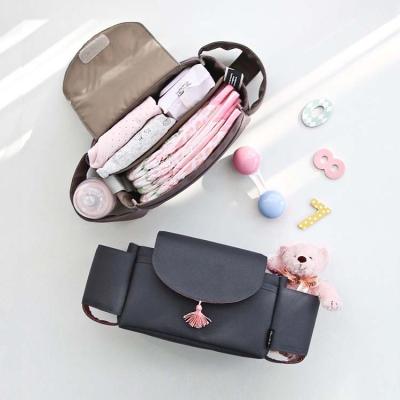 China Minimalist Portable Baby Stroller Organizer Baby Care Carriage Organizer Hanging Multifunction Bag Baby Stroller Bag for sale