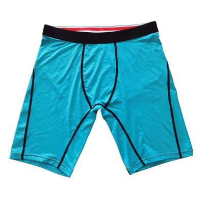 China Customs 2021 New Arrival Antibacterial Men's 3D Logo Printing Men Boxer Underwear Wholesale High Elastic Short Sports Pants Men's Breathable Boxer for sale