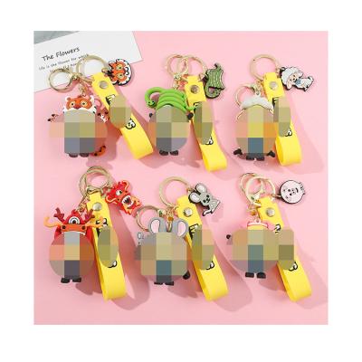 China Souvenir Wholesale 3d PVC Cartoon Character Key Chains Silicone Cartoon Key Chain Pendant Doll for sale