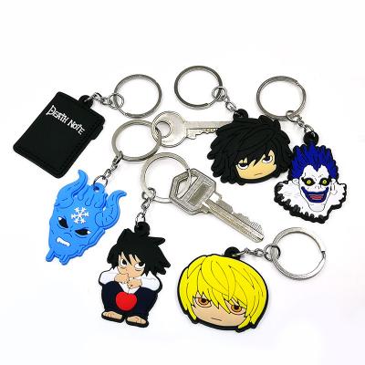 China New Souvenir Customized PVC Cartoon Character Key Ring Animation Key Clip Suitable For Male Children Toy Fans Souvenir Trinkets for sale