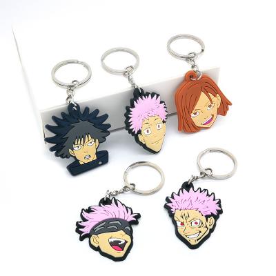 China Custom Wholesale Jujutsu Kaisen Hot Key Chain Figure Key Chain Anime Souvenir PVC Holder Key Chain Fit Locks Pendants Fans Souvenir Gift for sale