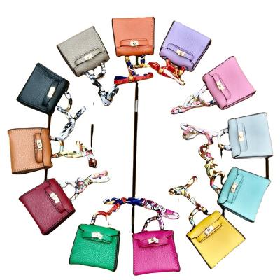 China Fasion Fashion Handbag Mini Cute Simulation Leather Earphone Bag Envelope Key Ring Bag Hanging Ornaments for sale