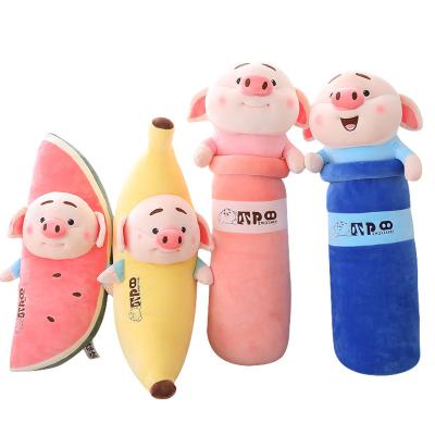 China Wholesale Cat Kitty Doll Long Strip Pillow Cute Plush Stuffed Animal Giant Plush Toy Children's Birthday Gift Doll Strawberry Pillow for sale