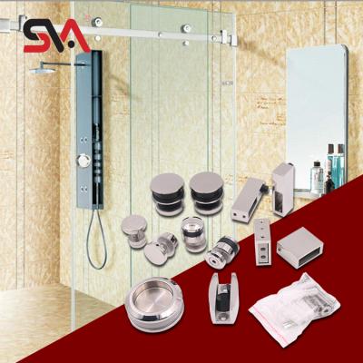 China Quiet Sliding Operation Glass Door Shower System Wholesale Door Hardware Fit Glass Fittings for sale