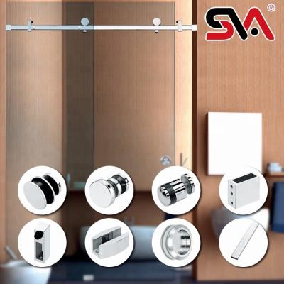 China Quiet Operation High Quality Very Strong 304 Stainless Steel Sliding Door Roller Glass Shower Door Hardware for sale