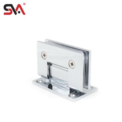 China Easy To Install And Durable China Wholesale SVA-222C Bathroom Shower Hinge Solid Brass Material Base Plate Brass Glass Door Divider Hinges 3-1/2