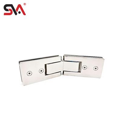 China Easy to Install and Durable China ODM Rectangle Square Stainless Steel Glass on Double Side Glass 135 Degree Shower Door Pivot Glass Hinge for sale