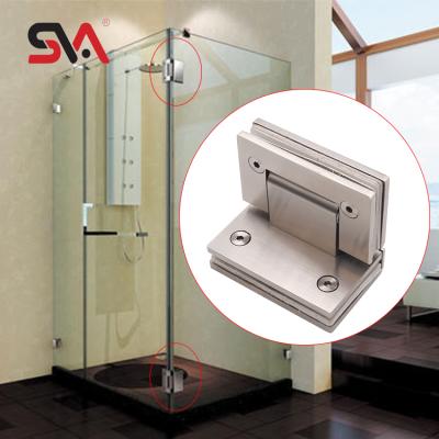 China China Supplier Modern Shower Room 90 Degree SUS304 Satin Double Side Glass To Glass Hydraulic Glass Door Hinge for sale