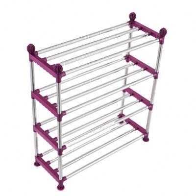 China Simply Assembled Strong Modern Boutique Shoe Rack (Other) High Quality Metal Adjustable Designs Stylish Fit For Different Room Decoration for sale