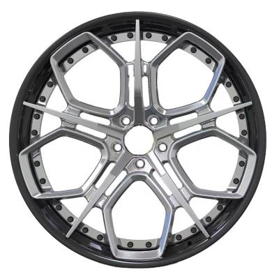 China All models new style two-piece deep concave lip design18-22 inch 5x112 5x120 5x114.3aluminum forged passenger car wheel rim for sale for sale