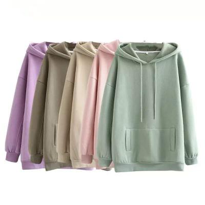 China Anti-Wrinkle Fast Selling Autumn And Winter Hooded Hoodie New OEM Plush Thickened Two-piece Loose Top Pants Set Sweater For Woman for sale