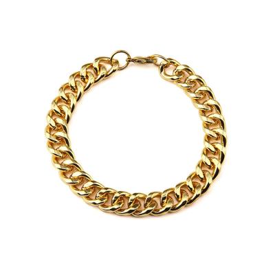 China Hiphop Fashion Hip Hop Mens Stainless Steel Cuban Link 316L Bracelet Antique Silver Metal Mens Chain Bracelet Jewelry for sale